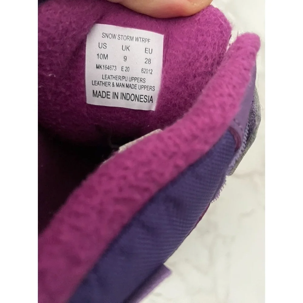 Merrel Boots Toddler Sz 10 Purple Snow Rain Waterproof Fall
